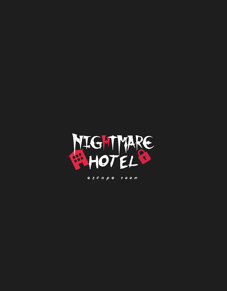 Pabėgimo kambario „Nightmare Hotel“ Logotipo sukūrimas